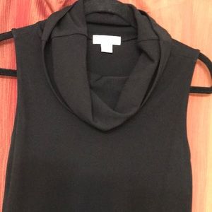 Casual Corner Black Sleeveless Turtleneck Layering Top